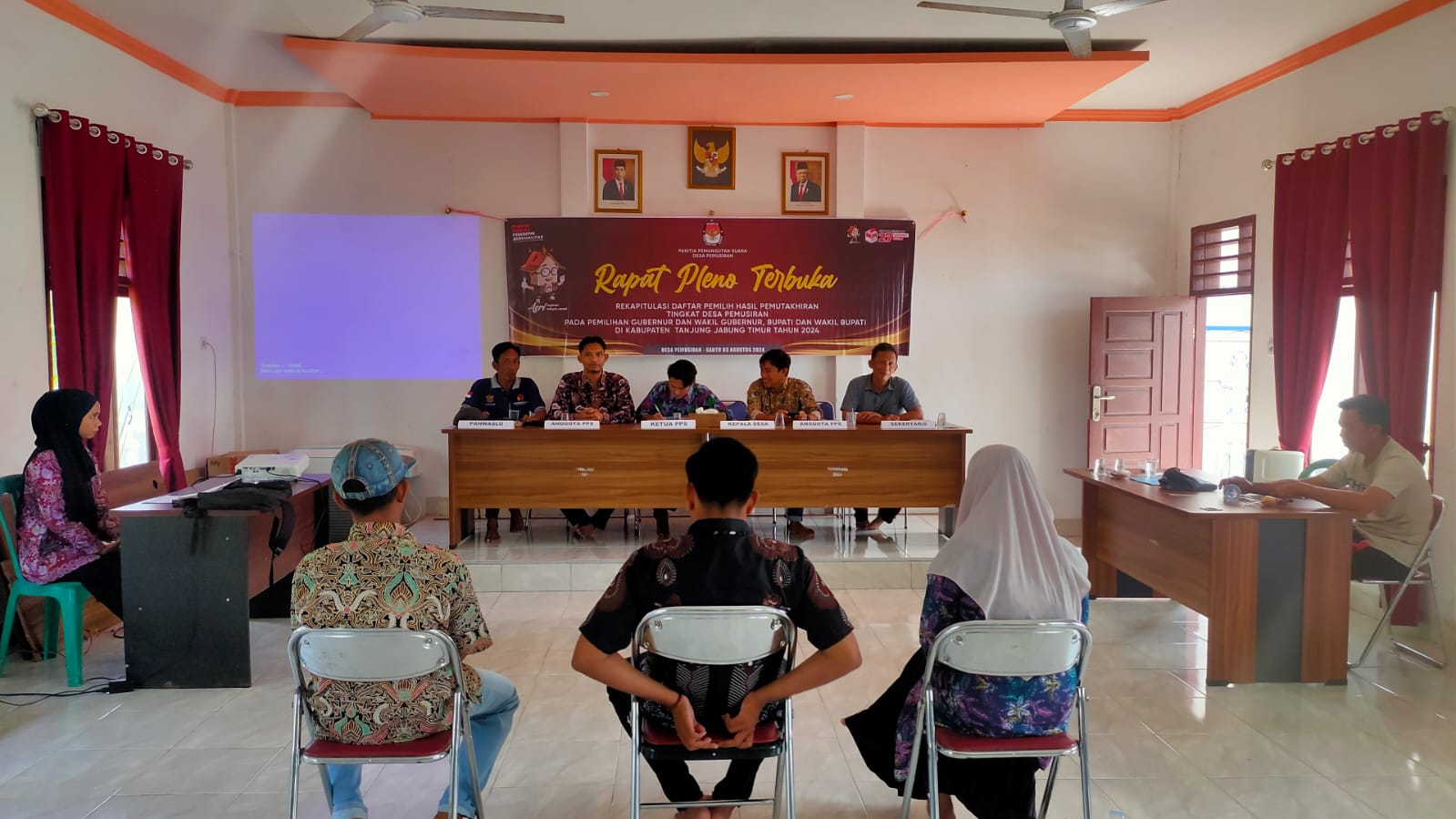 PPS Desa Pemusiran Gelar Rapat Pleno Terbuka Rekapitulasi Daftar Pemilih Hasil Pemutakhiran